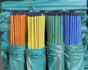 PVC Coated Wooden Broomsticks