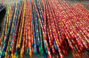 PVC Coated Wooden Broom Handles